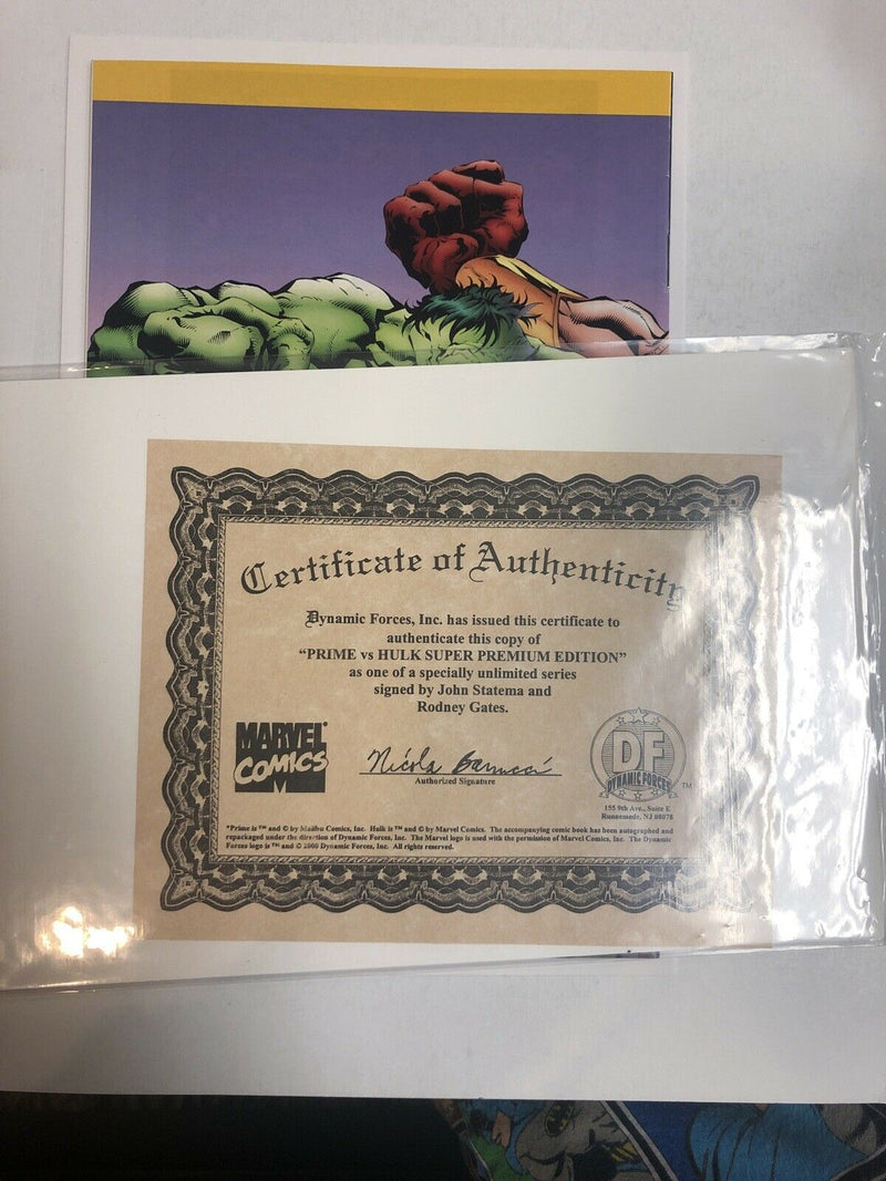 Prime vs Hulk Limited Super Premium Edition DF (2000) Signed By Statema Gates