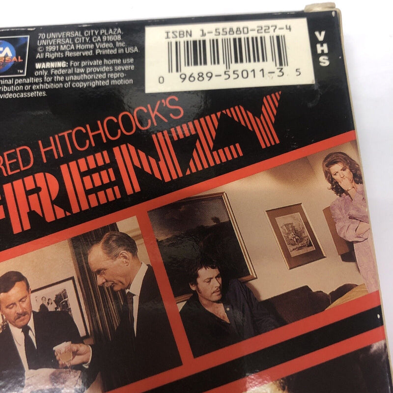 Frenzy (1995) VHS Alfred Hitchcock’s • Jon Finch • Alec McCowen • Barry Foster