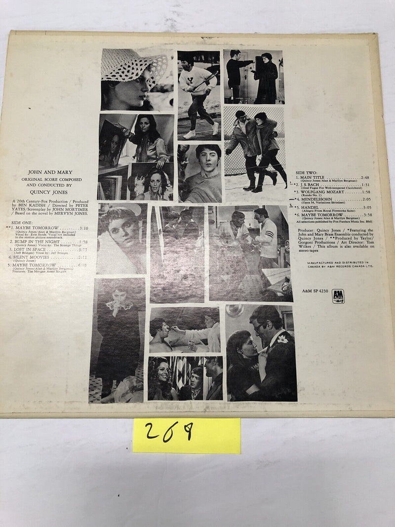 John And Mary   Original Soundtrack Vinyl  LP Album