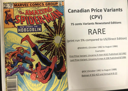 Spider-man # 239 (fine) Canadian Price Variant (CPV) 2nd Hobgoblin !!