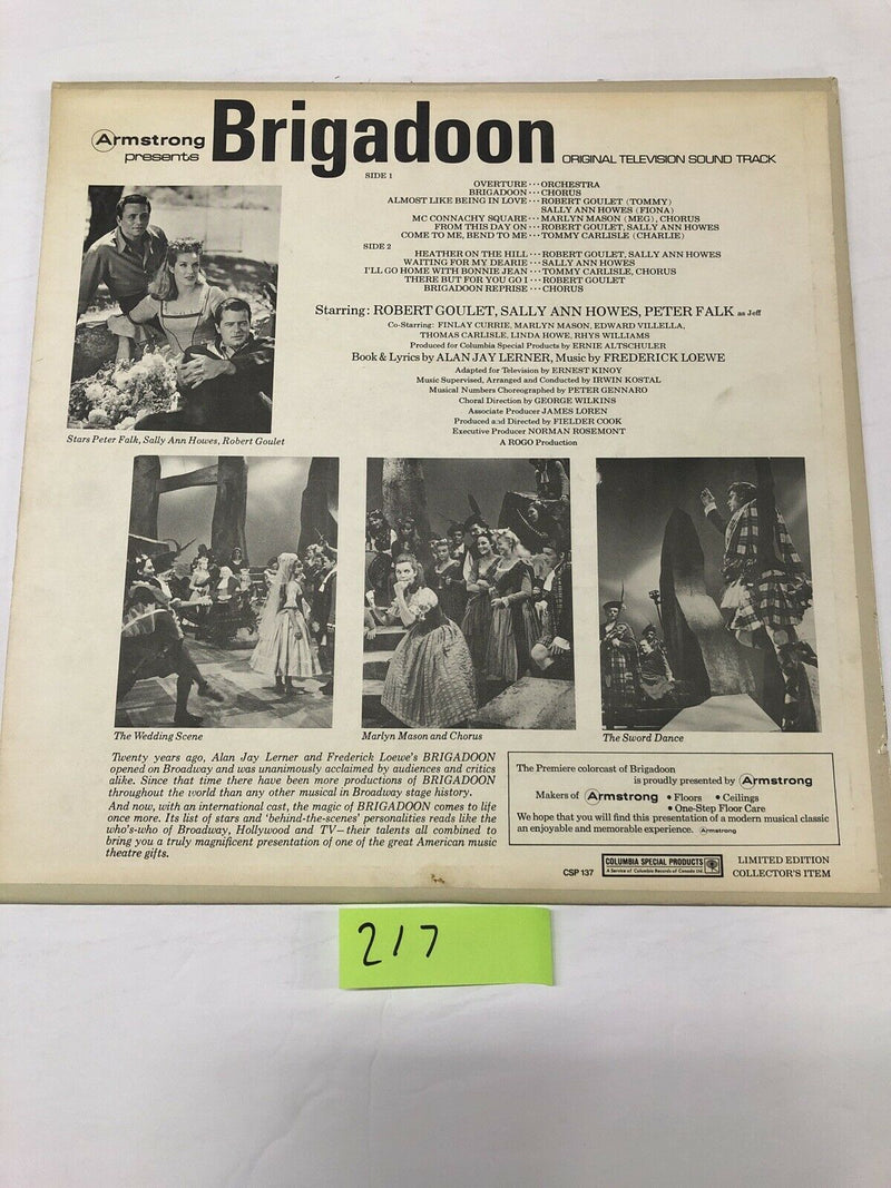 Brigadoon Original Television Soundtrack Vinyl LP Album