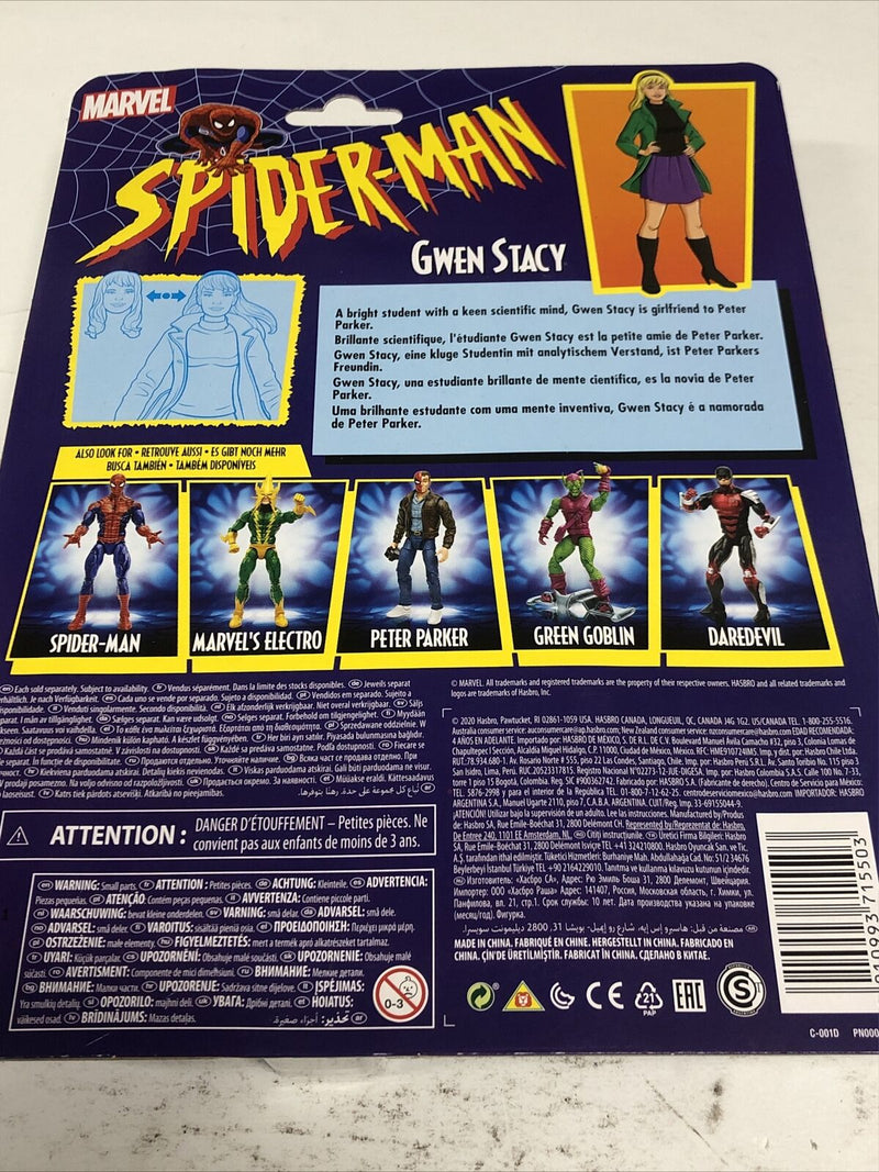 Marvel Legends Retro Gwen Stacy 6" Action Figure  Spider-Man Hasbro