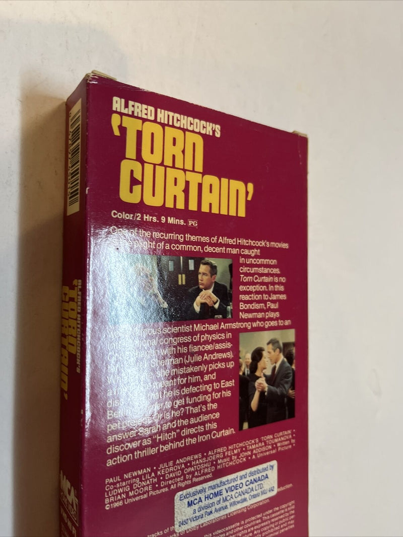Alfred Hitchcock Torn Curtain (VHS, 1986) Paul Newman • Julie Andrews
