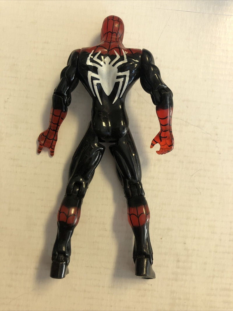 1996 Toybiz Spider-Man Black and Red Suit Translucent Head And hands