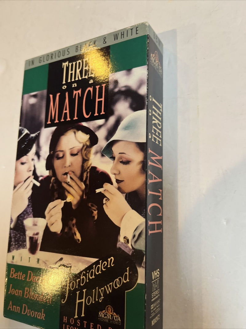 Three on a Match (VHS, 1991) Betty Davis • Joan Blondell • Ann Dvorak | MGM/UA