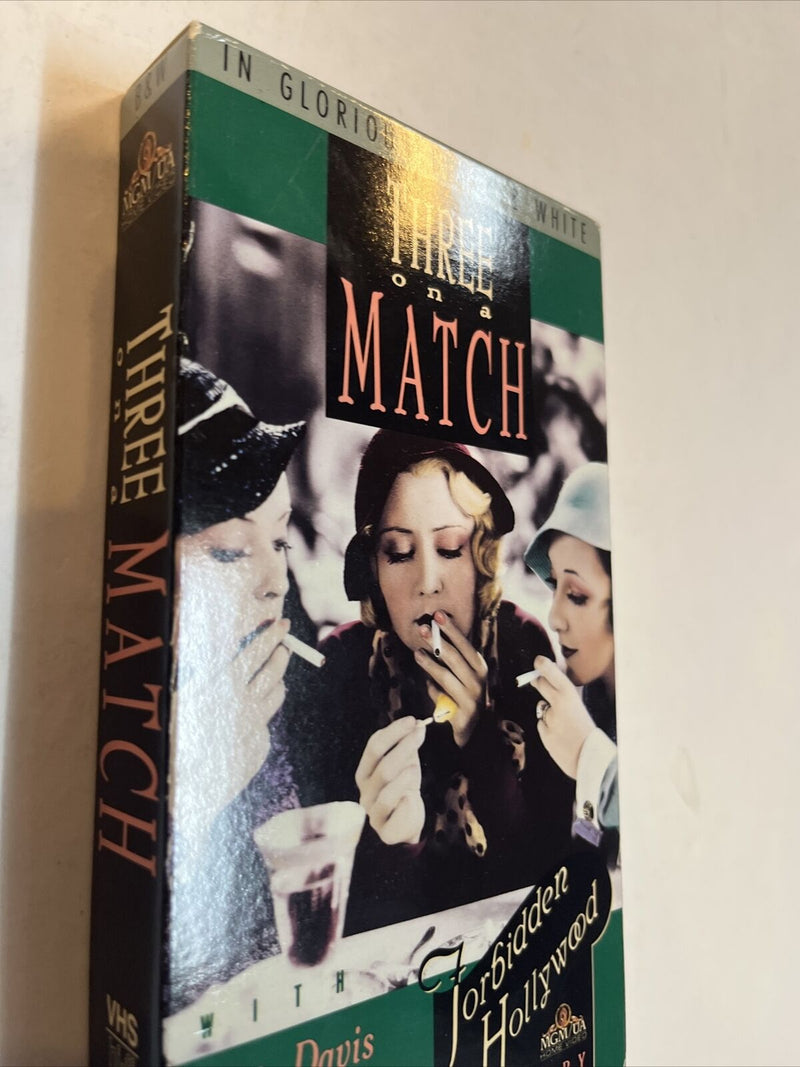 Three on a Match (VHS, 1991) Betty Davis • Joan Blondell • Ann Dvorak | MGM/UA