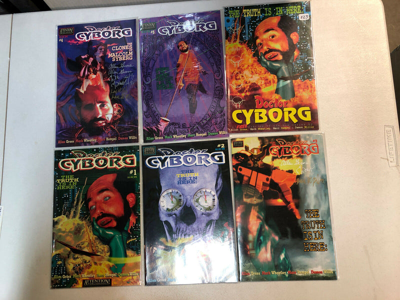 Doctor Cyborg (1996) #1-5 + Preview (VF/NM) Complete Set #2 & 3 signed by all 3