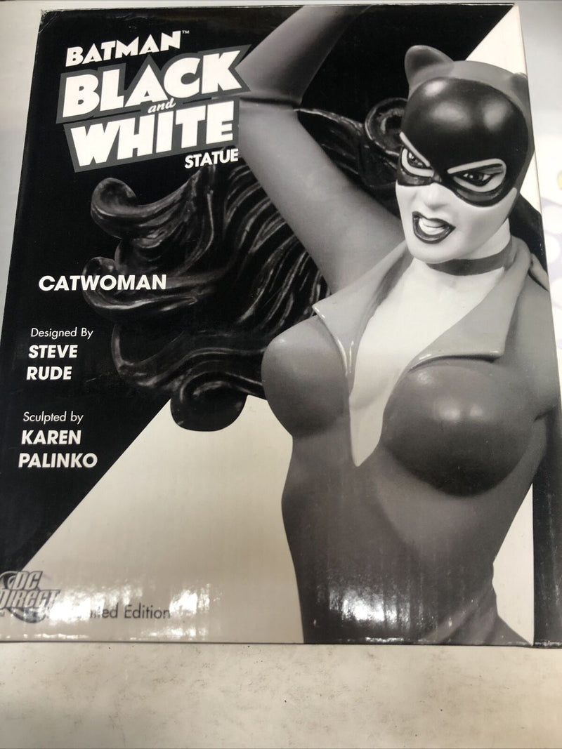 Batman Black and White Catwoman Statue Designed by Steve Rude