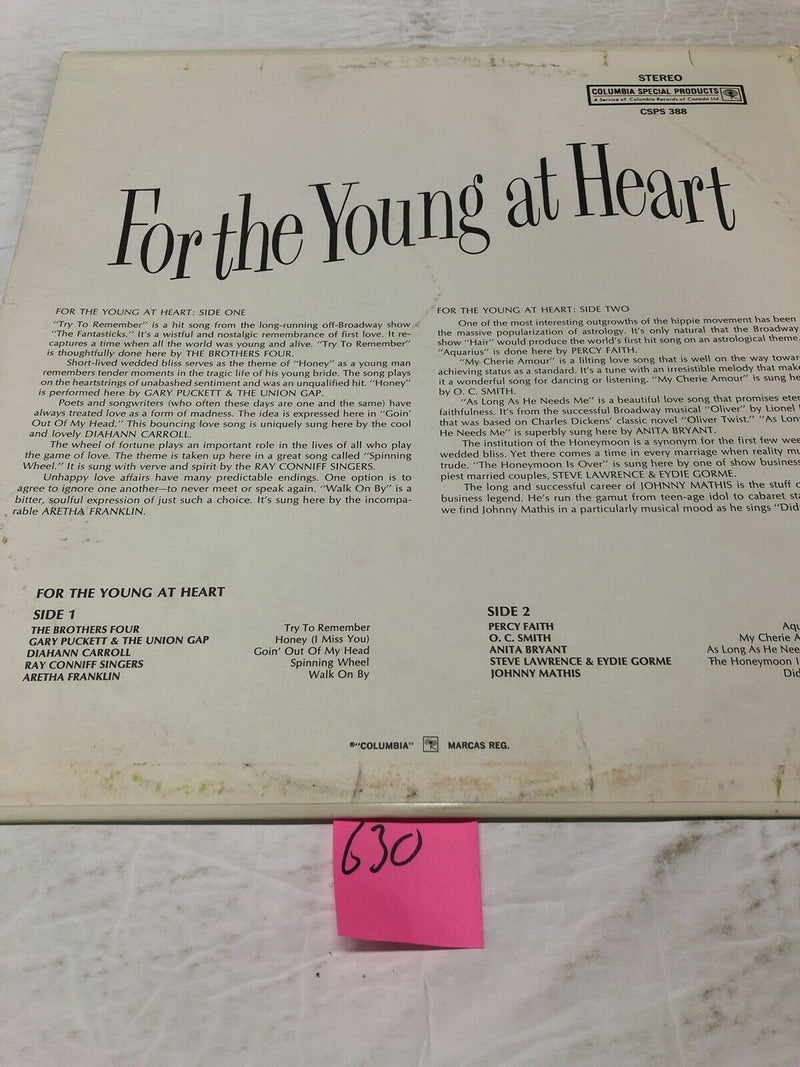 For the Young At Heart Various Artists Vinyl LP Album