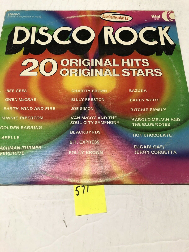 Disco Rock 20 Original Hits Vinyl LP Album