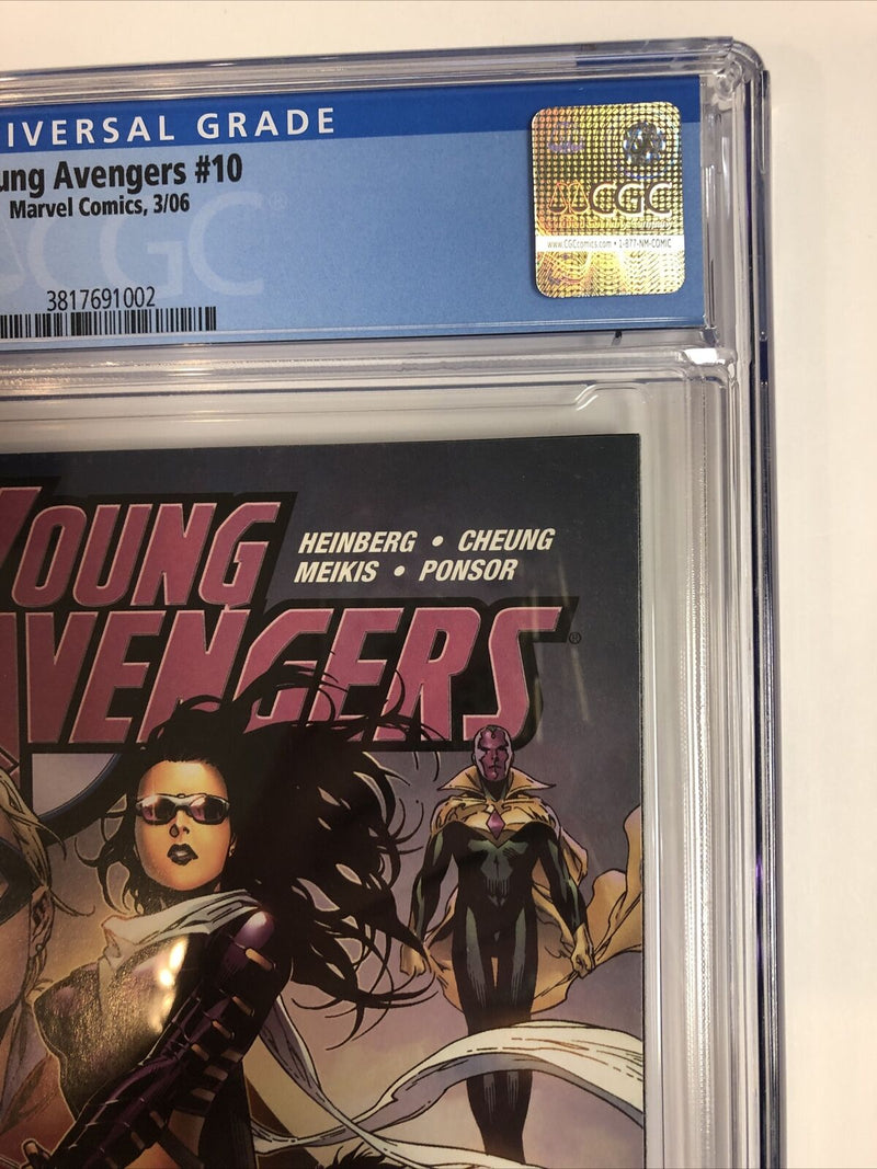 Young Avengers (2006) 10 (CGC 9.6 WP)| 1st Cover Speed Kate Bishop as Hawkeye