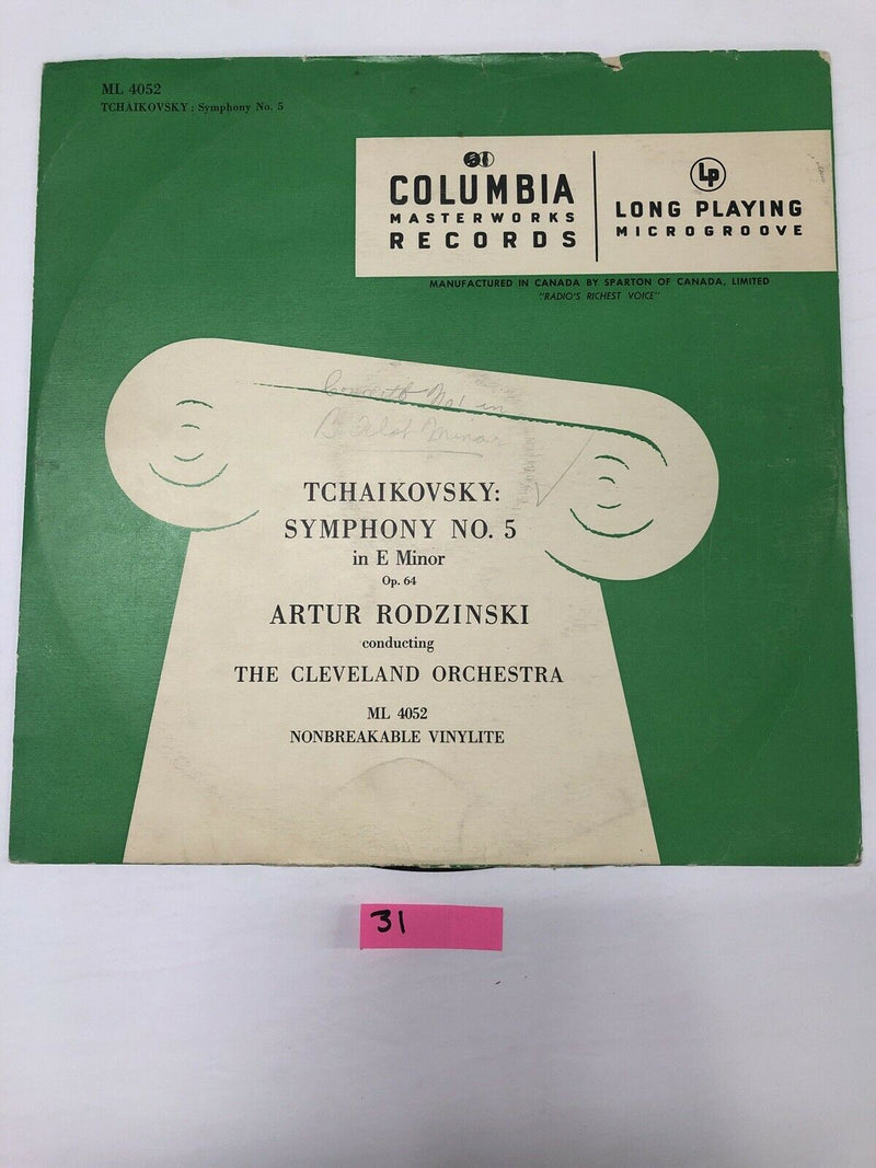 Tchaikovsky Symphony No. 5 Arthur Rodzinsky Vinyl LP Album