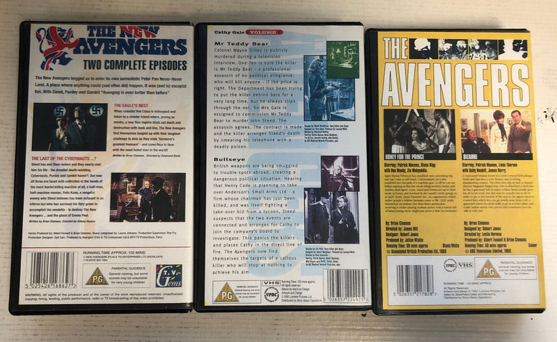 The Avengers Mr Teddy Bear - The Eagles Nest - Hmv Exclusive (1994-1995) Vhs Lot